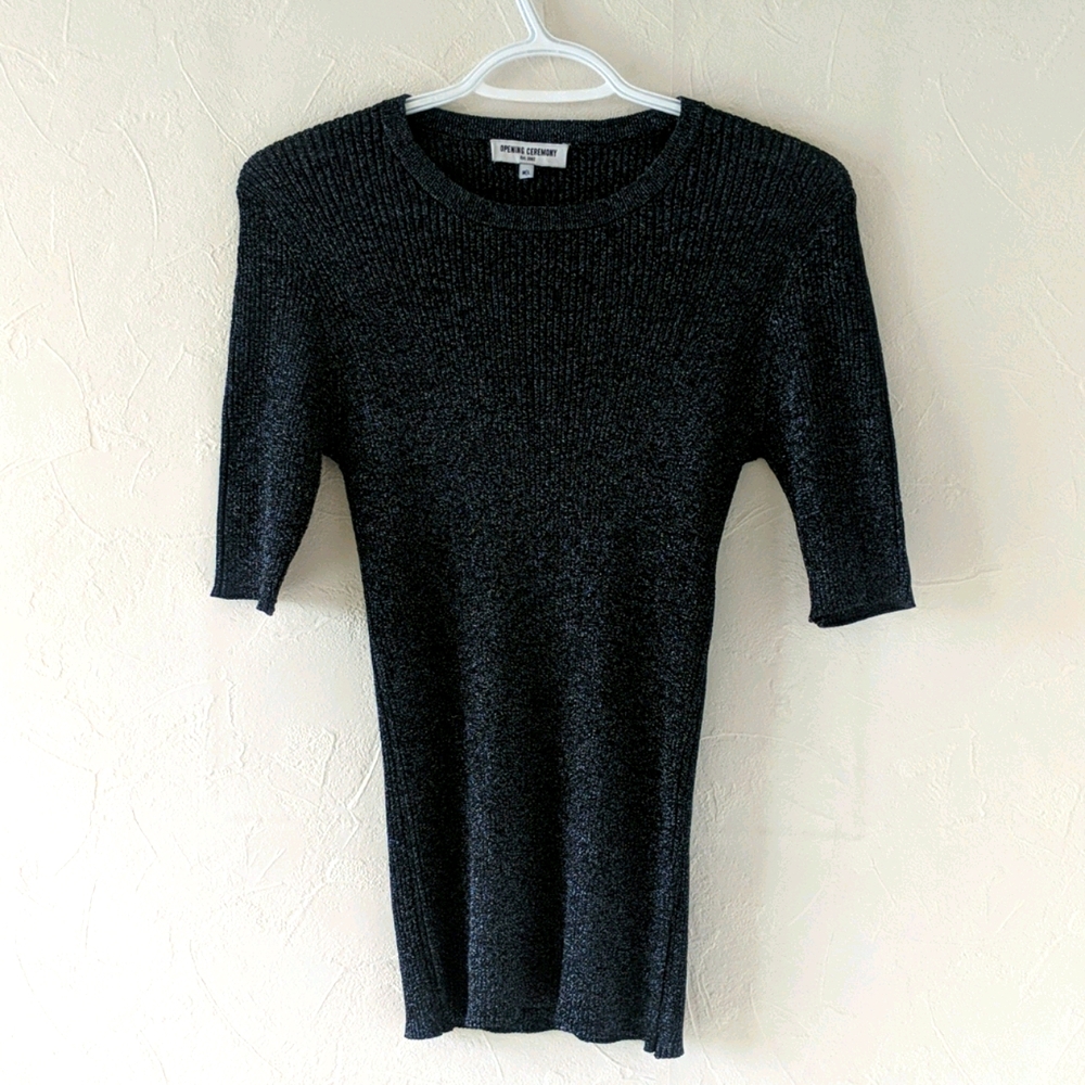 Opening Ceremony Metallic Disco Rib Tee Si…